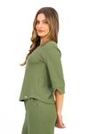 BLUSA HERITAGE PUNHO LARGO VERDE